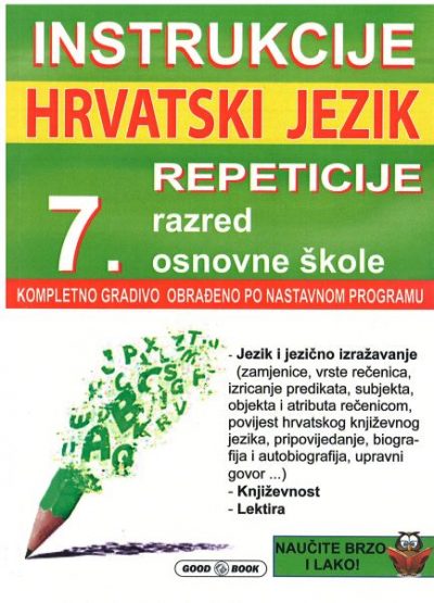 Instrukcije iz hrvatskog jezika za 7. r. os. škole